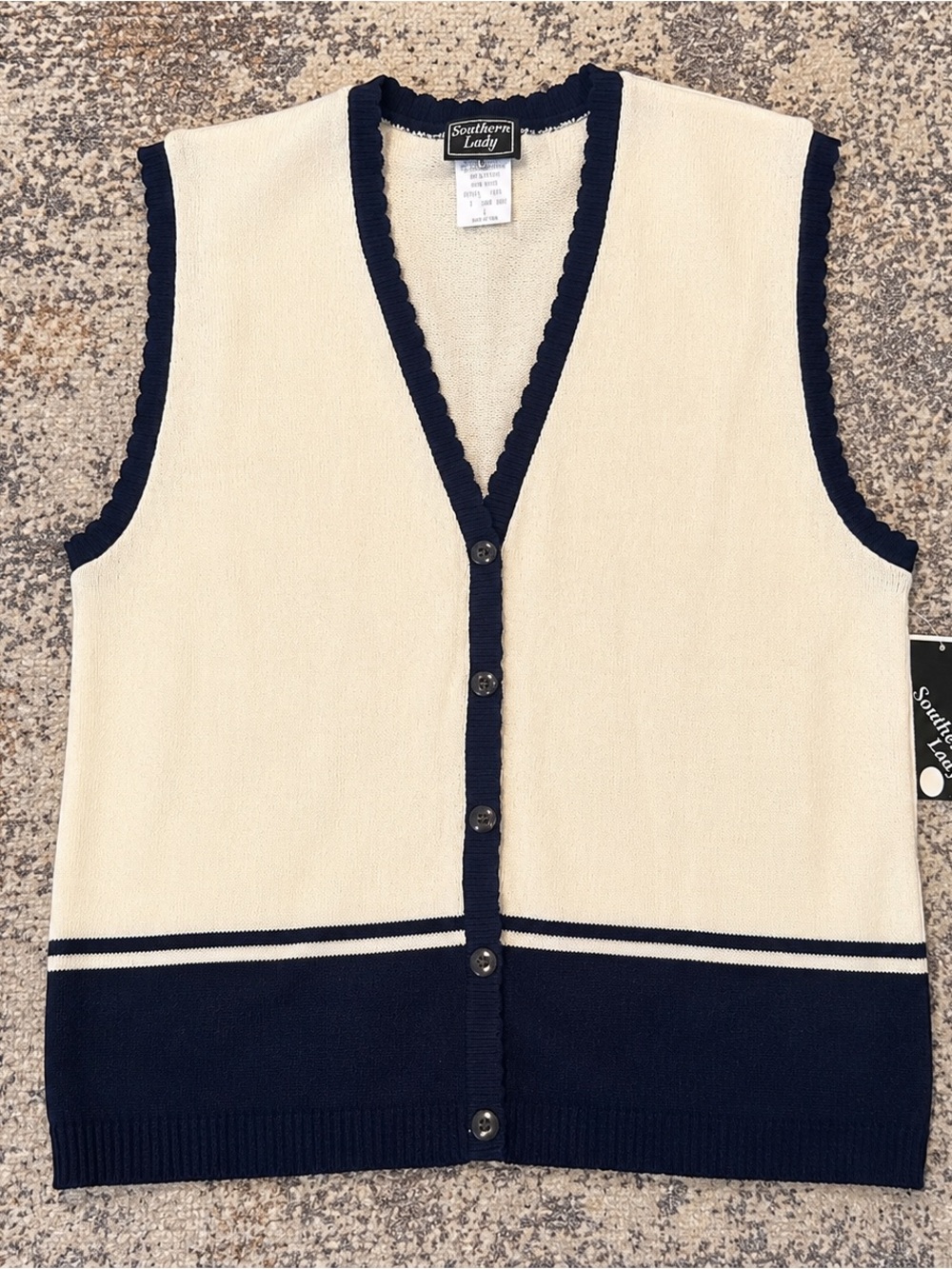 NWT Vintage Southern Lady Sweater Vest—size large